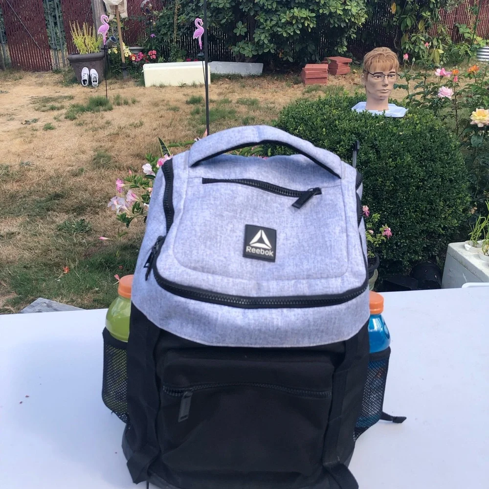 Reebok Bobbie Top Loader Two-Tone Grey and Black Daypack Backpack